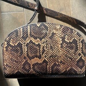 A.P.C Snakeskin Print Demi-Lune Bag